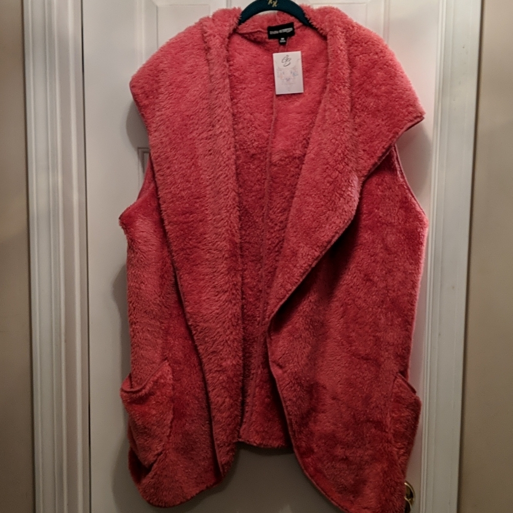 Beautiful rose sherpa vest